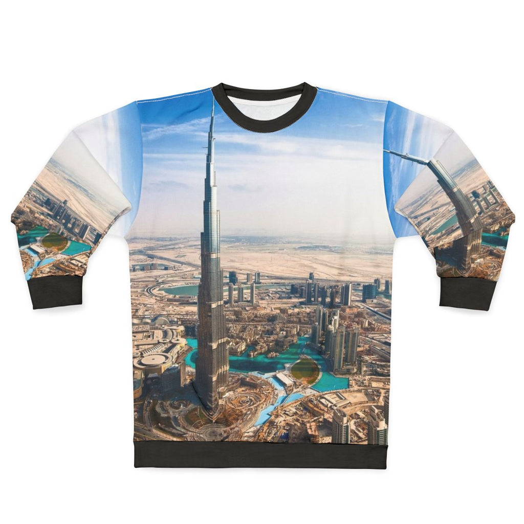 Dubai Skyline Sweatshirt with Burj Khalifa Design