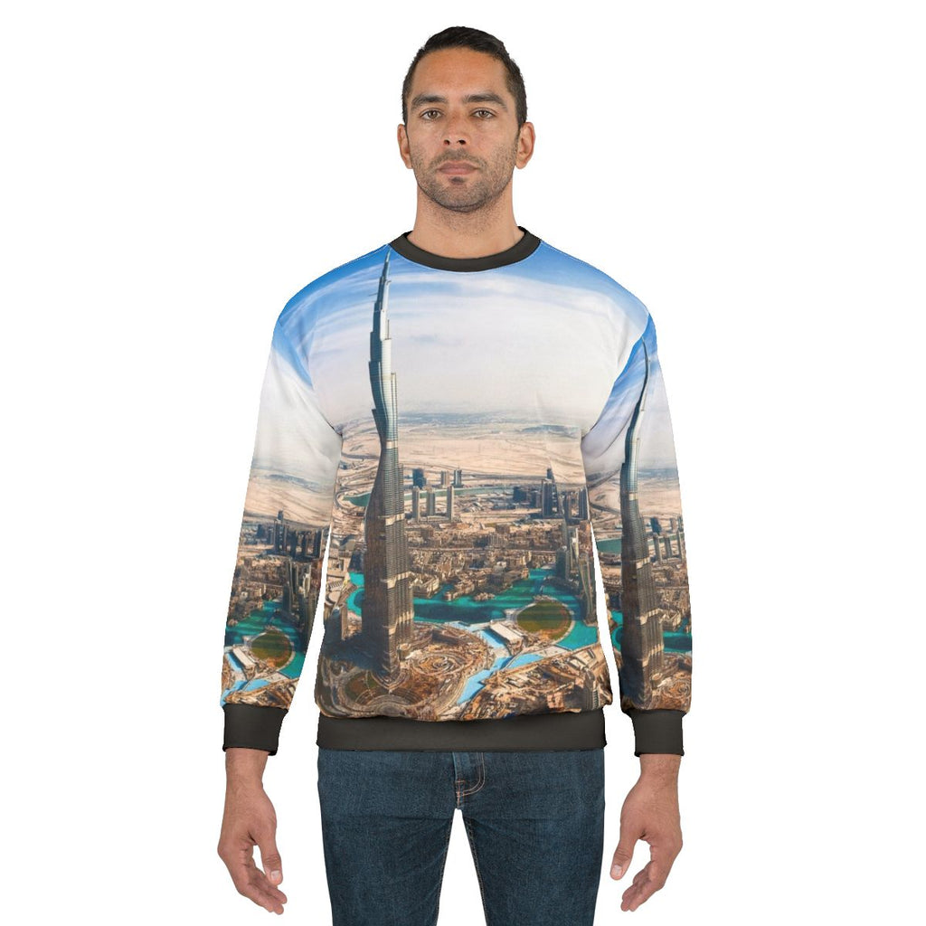Dubai Skyline Sweatshirt with Burj Khalifa Design