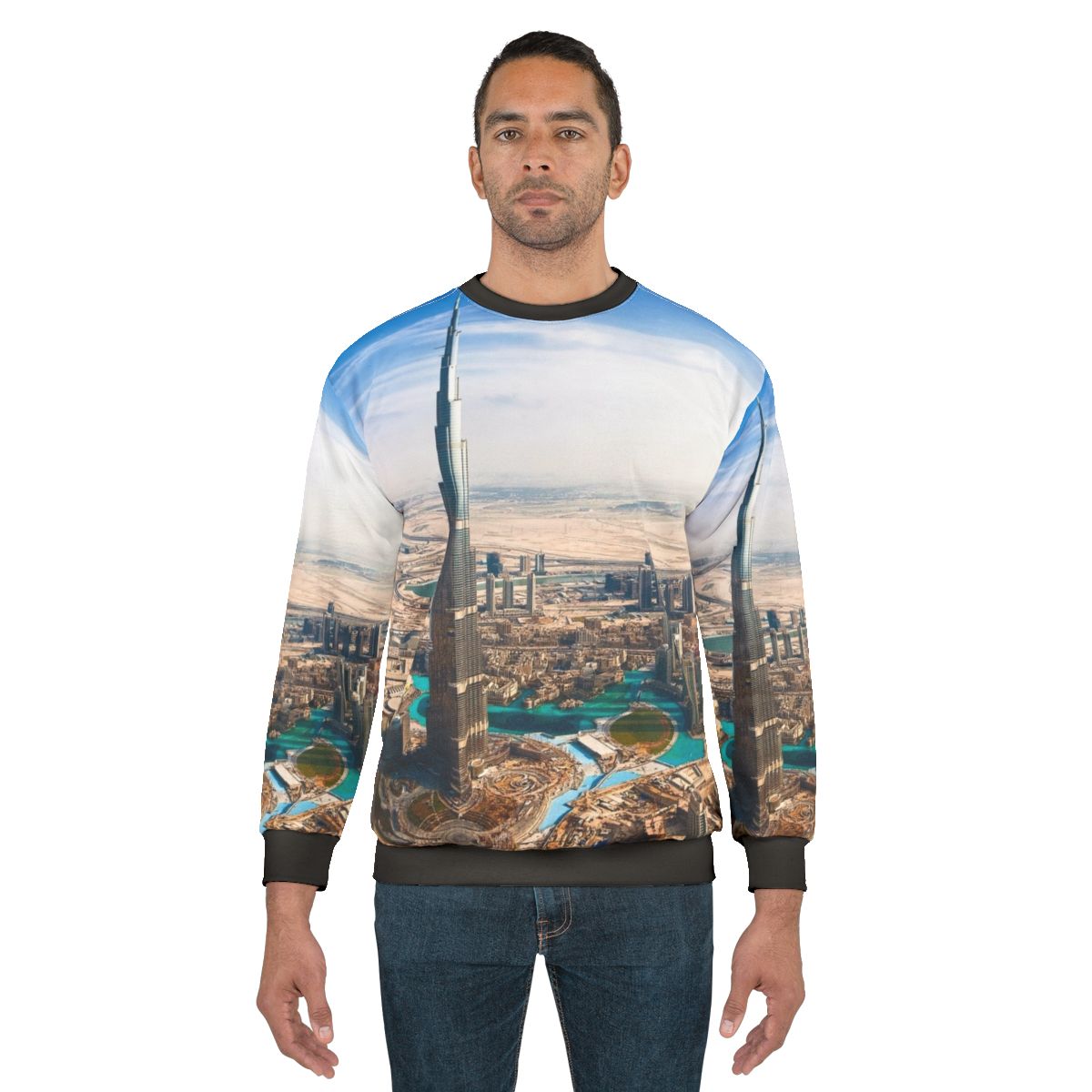 Dubai Skyline Sweatshirt with Burj Khalifa Design