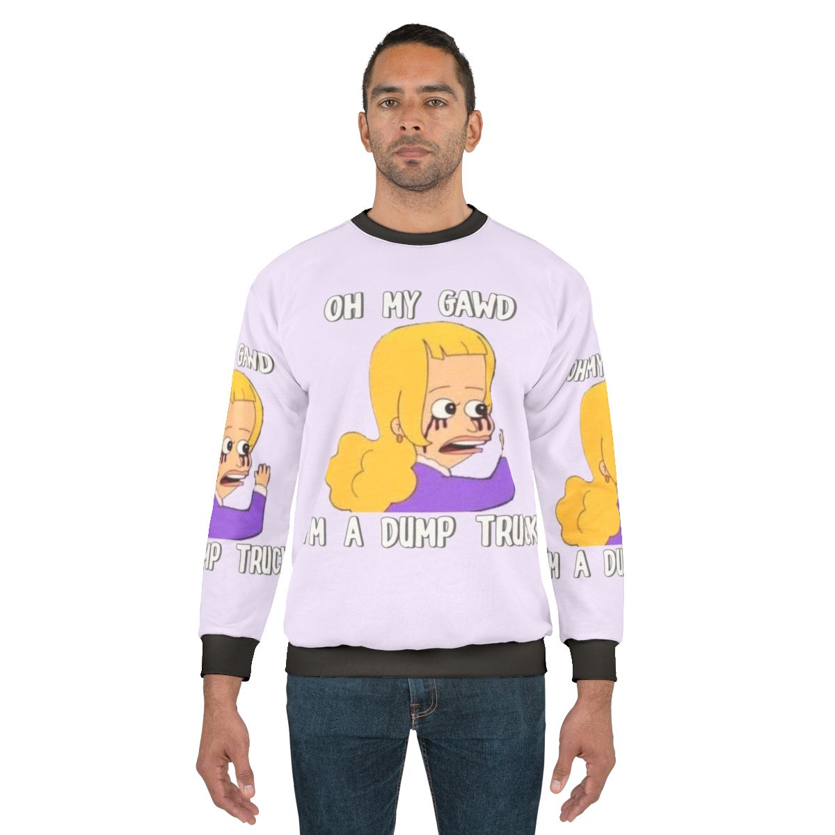 Dump Truck Sweatshirt featuring a popular character from the Netflix animated series Big Mouth