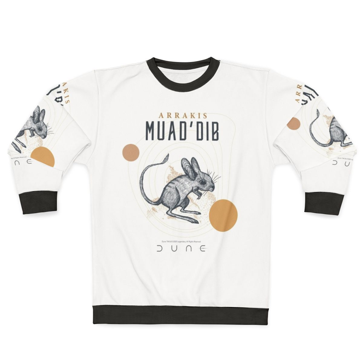Dune 2020 Muad'Dib Sweatshirt with Arrakis and House Atreides Design