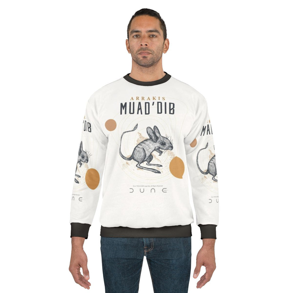 Dune 2020 Muad'Dib Sweatshirt with Arrakis and House Atreides Design