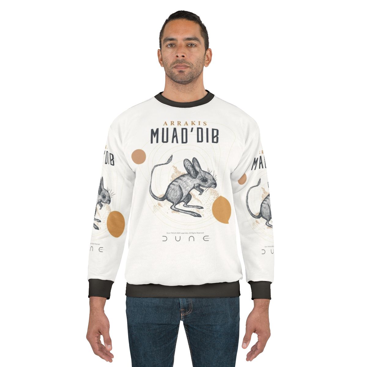 Dune 2020 Muad'Dib Sweatshirt with Arrakis and House Atreides Design