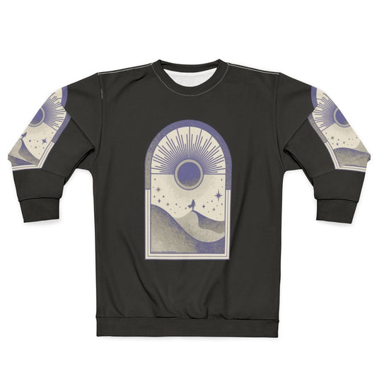 Dune Arrakis sci-fi sweatshirt featuring the iconic Dune movie logo