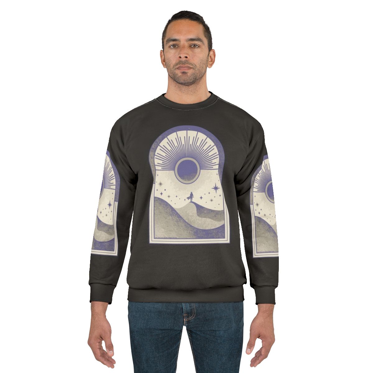 Dune Arrakis sci-fi sweatshirt featuring the iconic Dune movie logo