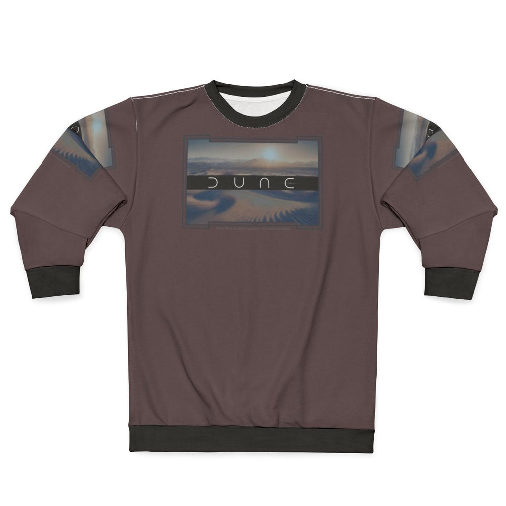Dune Inspired Sweatshirt with Arrakis Desert Imagery