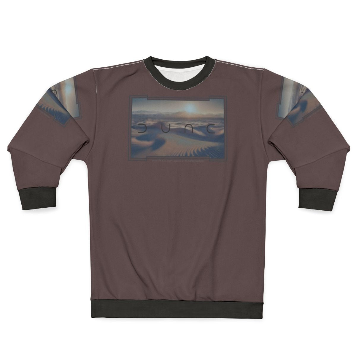 Dune movie inspired sweatshirt with cinematic desert planet design