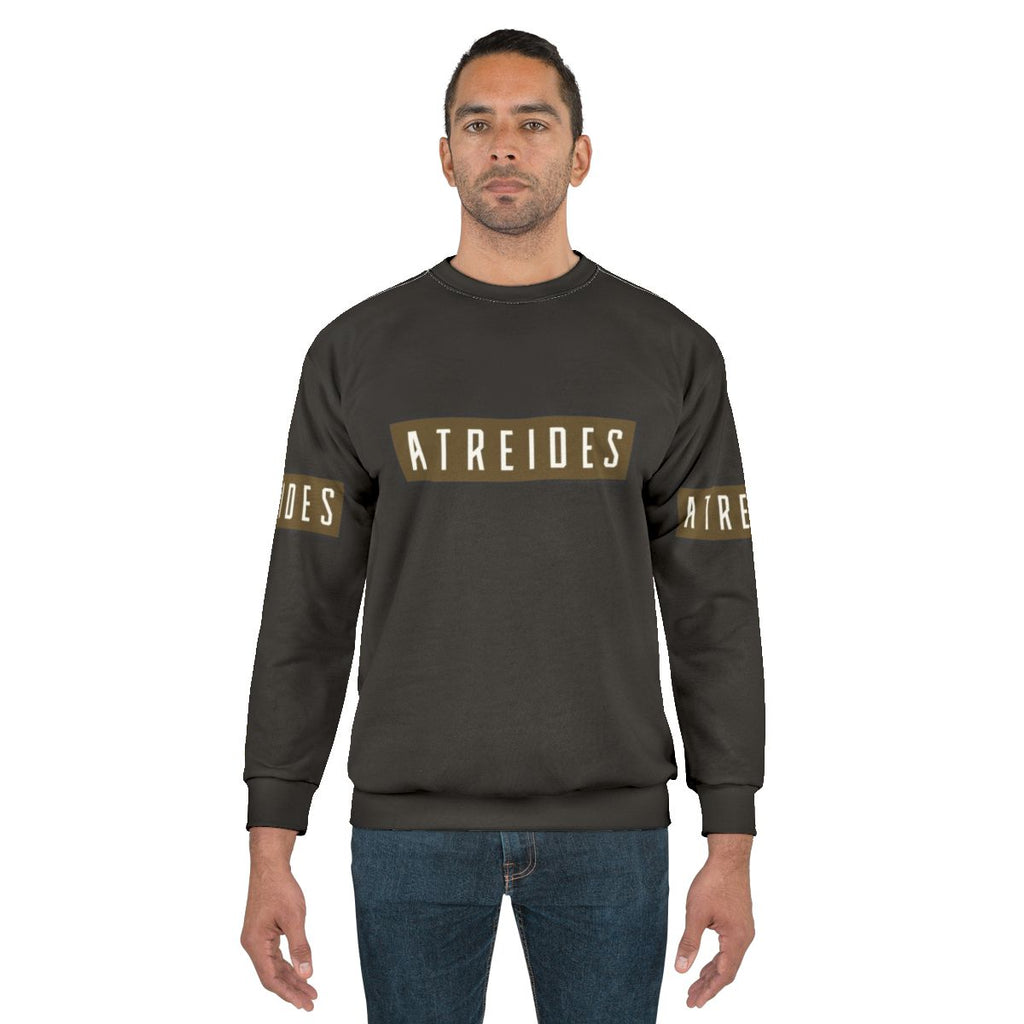 Dune House Atreides Olive Green Sweatshirt with Horizontal Banner Design
