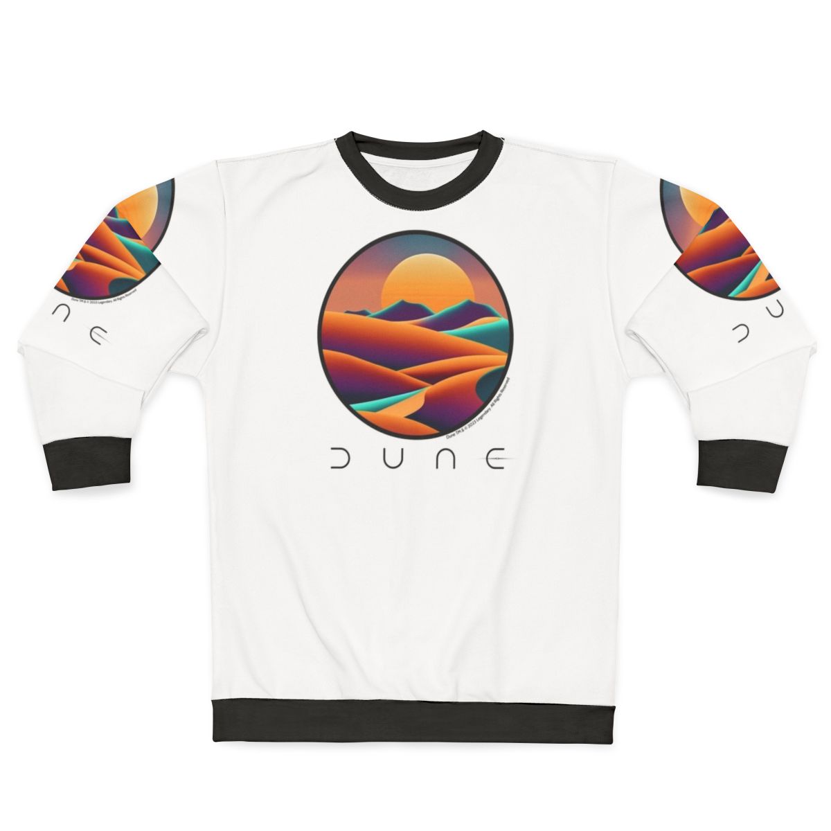 Dune landscape inspired sweatshirt with desert scenery