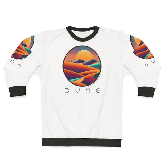 Dune landscape inspired sweatshirt with desert scenery