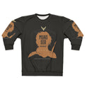 Dune inspired Paul Atreides sweatshirt with desert and sandworm graphics