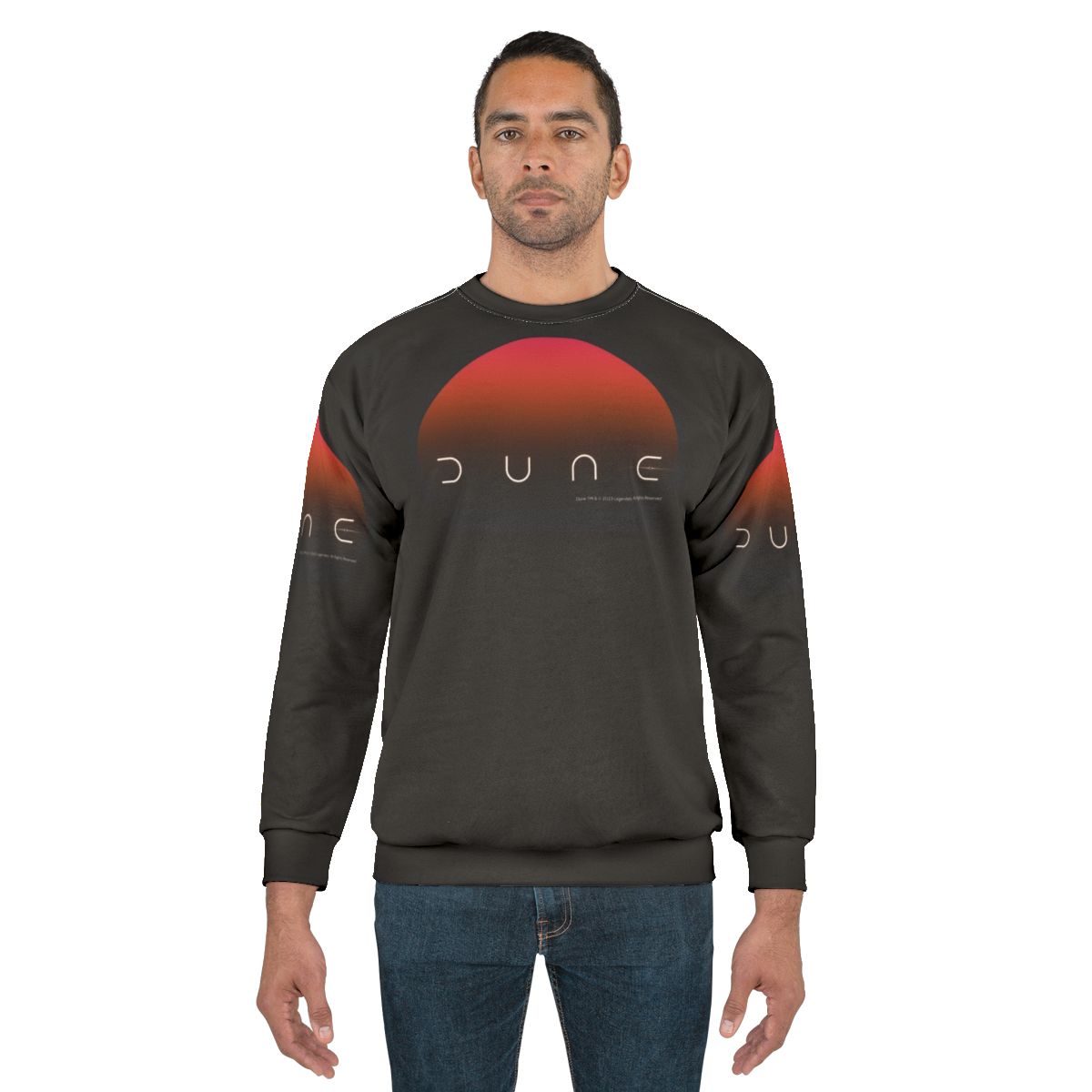 Dune desert-themed sweatshirt with Dune movie imagery