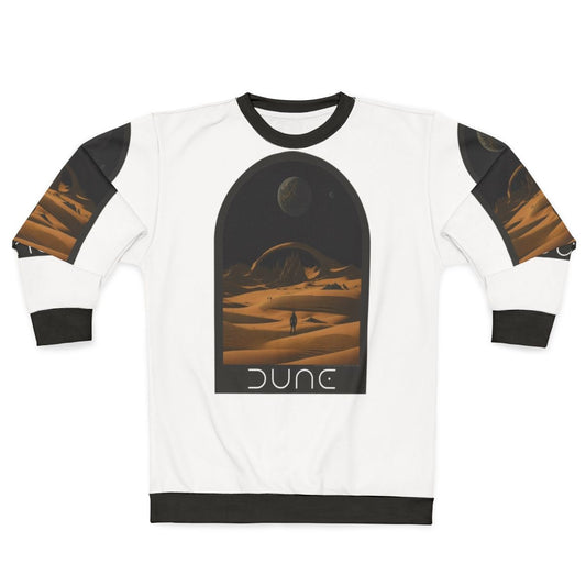 Dune-inspired sweatshirt with desert landscape design