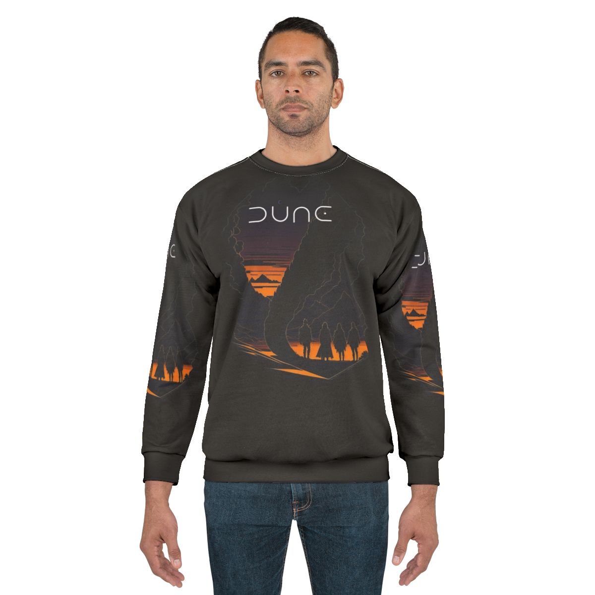 Dune movie-inspired desert landscape sci-fi sweatshirt