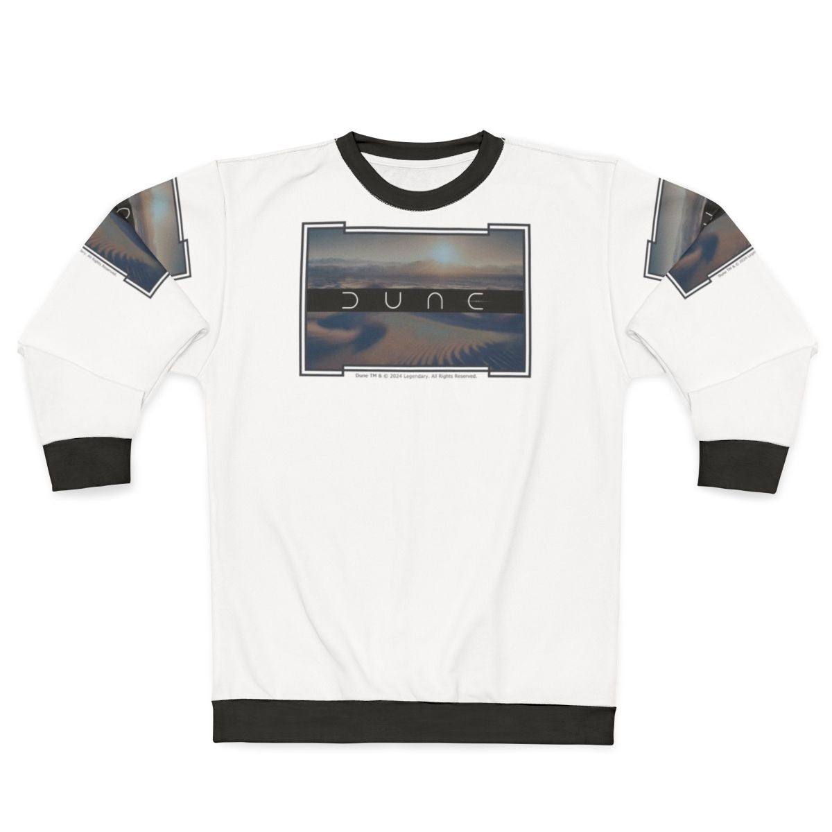 Dune movie inspired unisex sweatshirt with white background