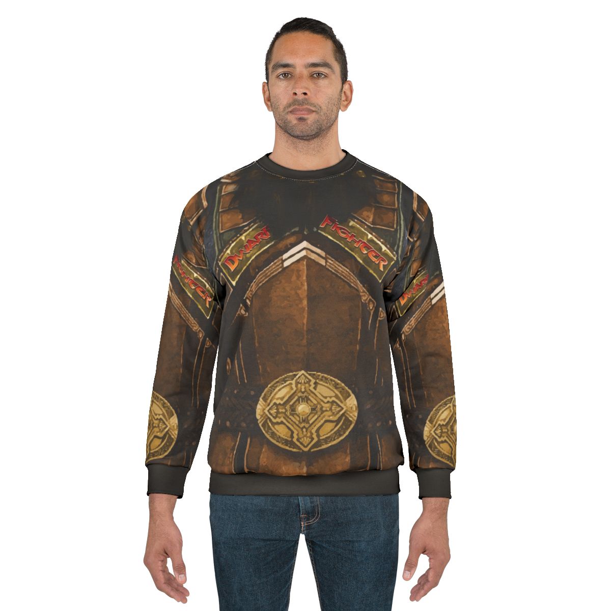 Dungeon Dwarf Fighter Fantasy Gaming Sweatshirt