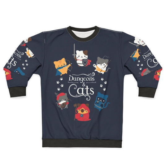 Dungeons and Cats Sweatshirt with Cute Cat Design