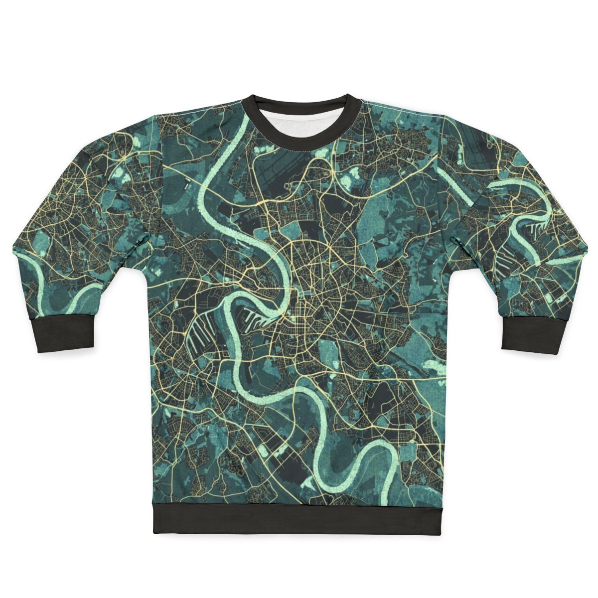 Dusseldorf city map of Germany summer sweatshirt