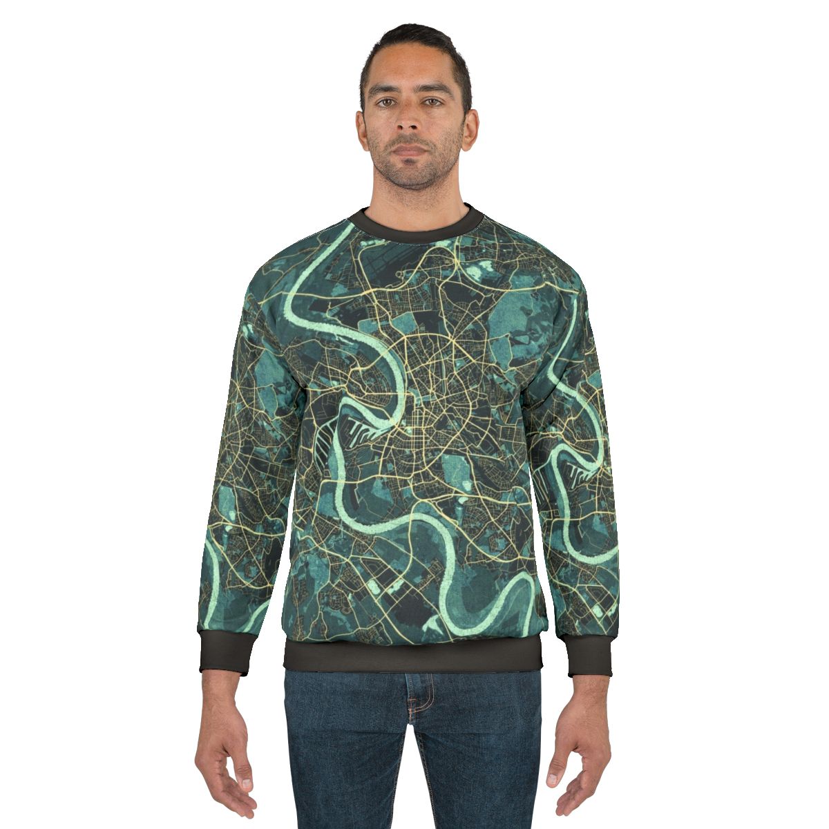 Dusseldorf city map of Germany summer sweatshirt