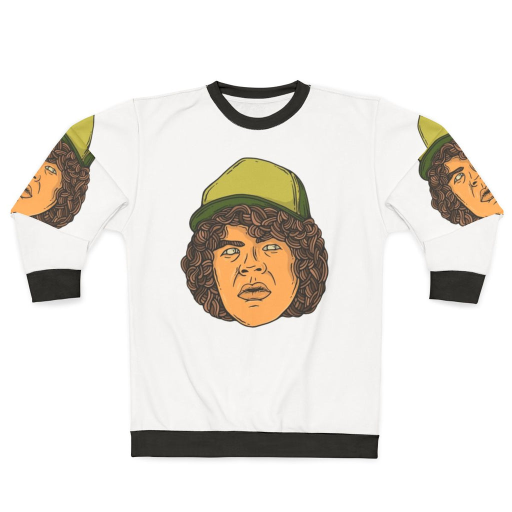 Dustin Henderson from Stranger Things wearing a sweatshirt
