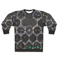 Dwarf Fortress themed gaming sweatshirt with pixel art tiles