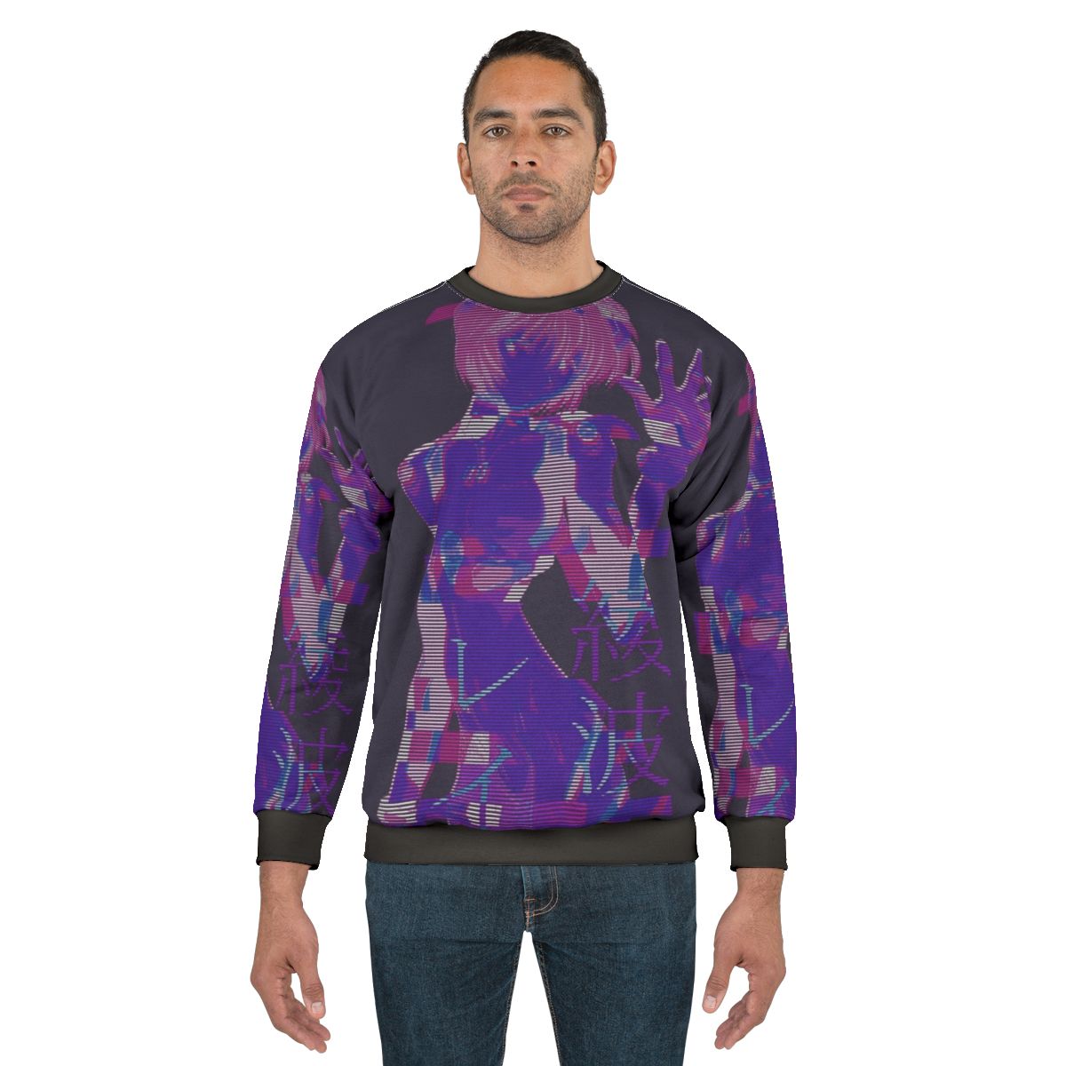 Neon Genesis Evangelion Rei Ayanami Vaporwave Aesthetic Sweatshirt