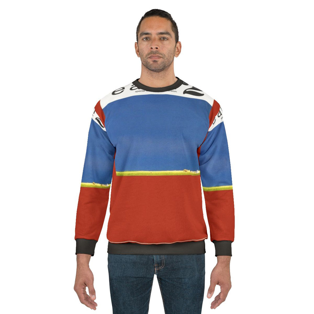 Earth Sweatshirt featuring a trippy and abstract album cover-inspired design