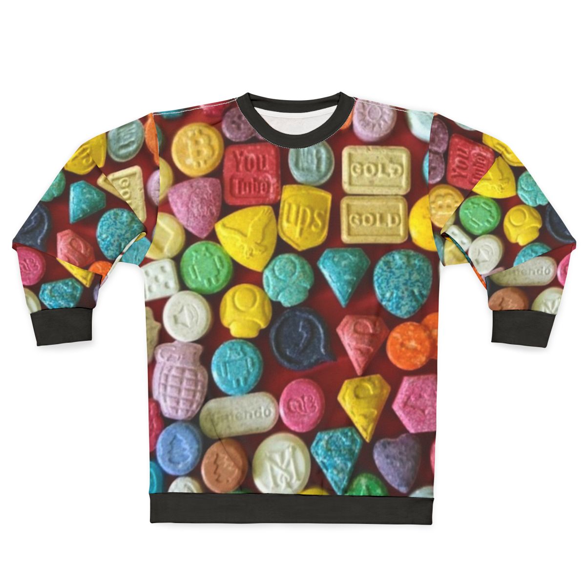 Ecstasy sweatshirt for club, dance, and rave fashion