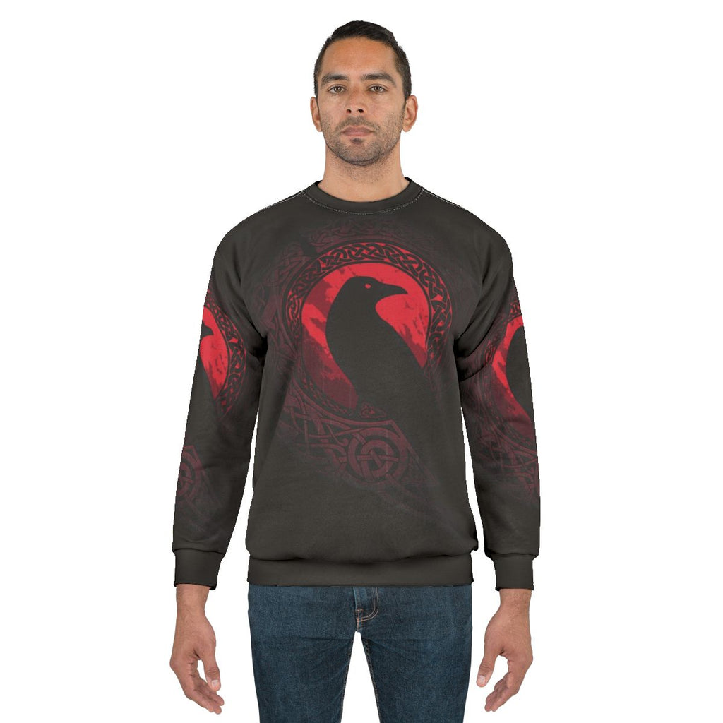Edda Sweatshirt with Nordic Mythology Inspired Tribal Design