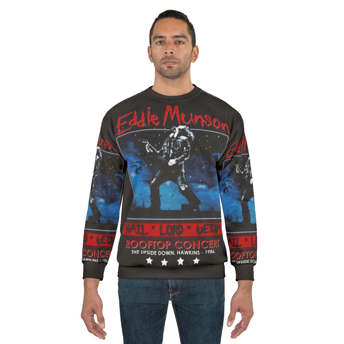Eddie Munson Stranger Things Rooftop Concert Sweatshirt