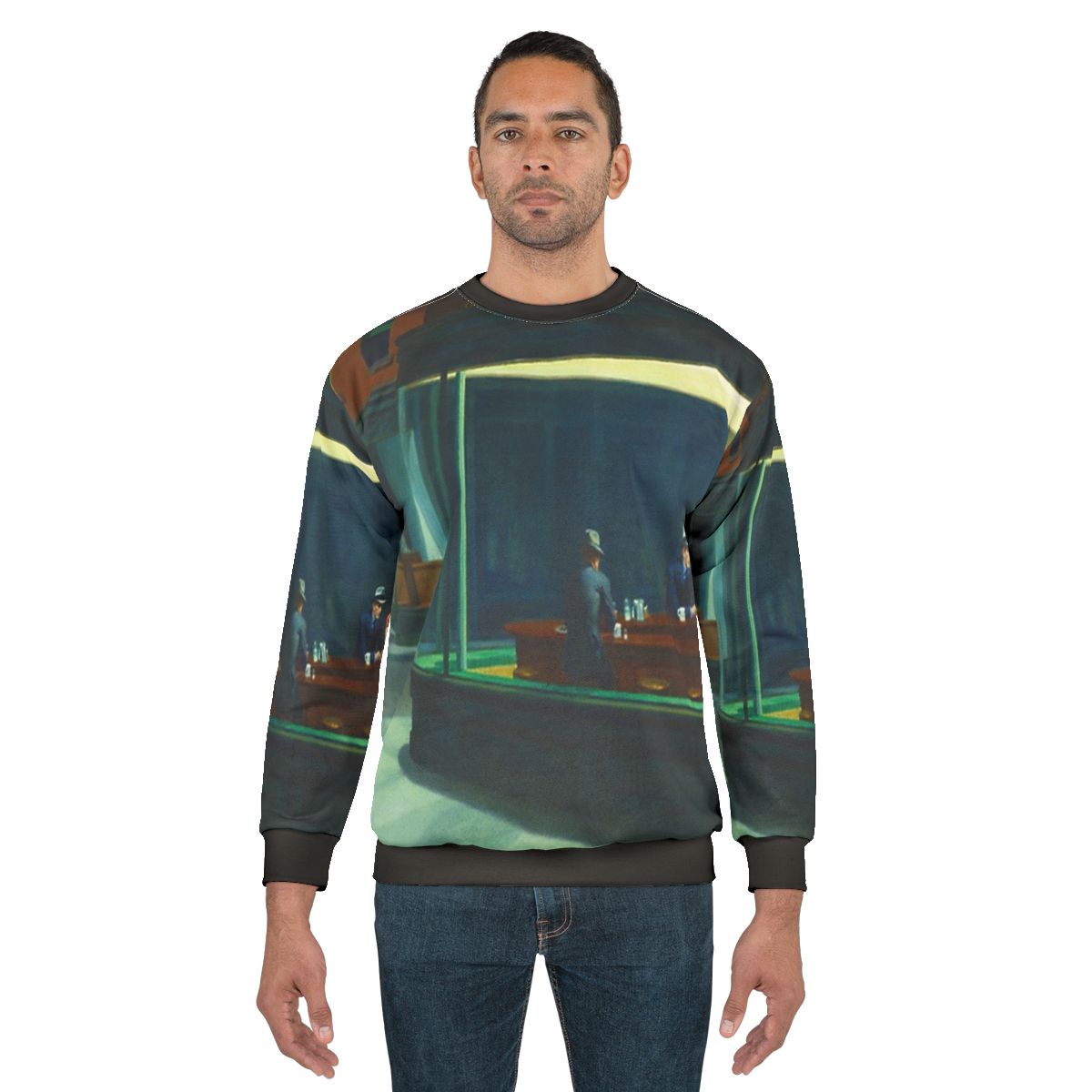 Edward Hopper's "Nighthawks" Art Reproduction Sweatshirt