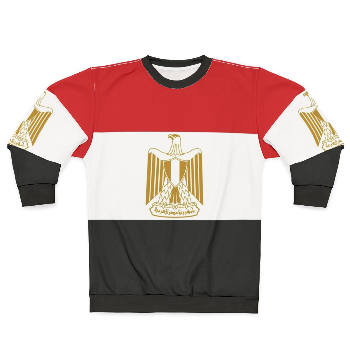 Egypt Flag Sweatshirt with Pyramids and Nile River
