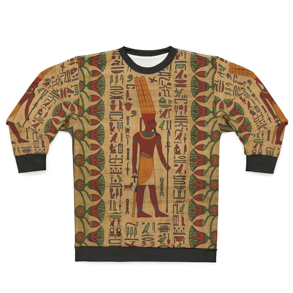 Amun Ra Egyptian Mythology Papyrus Print Sweatshirt