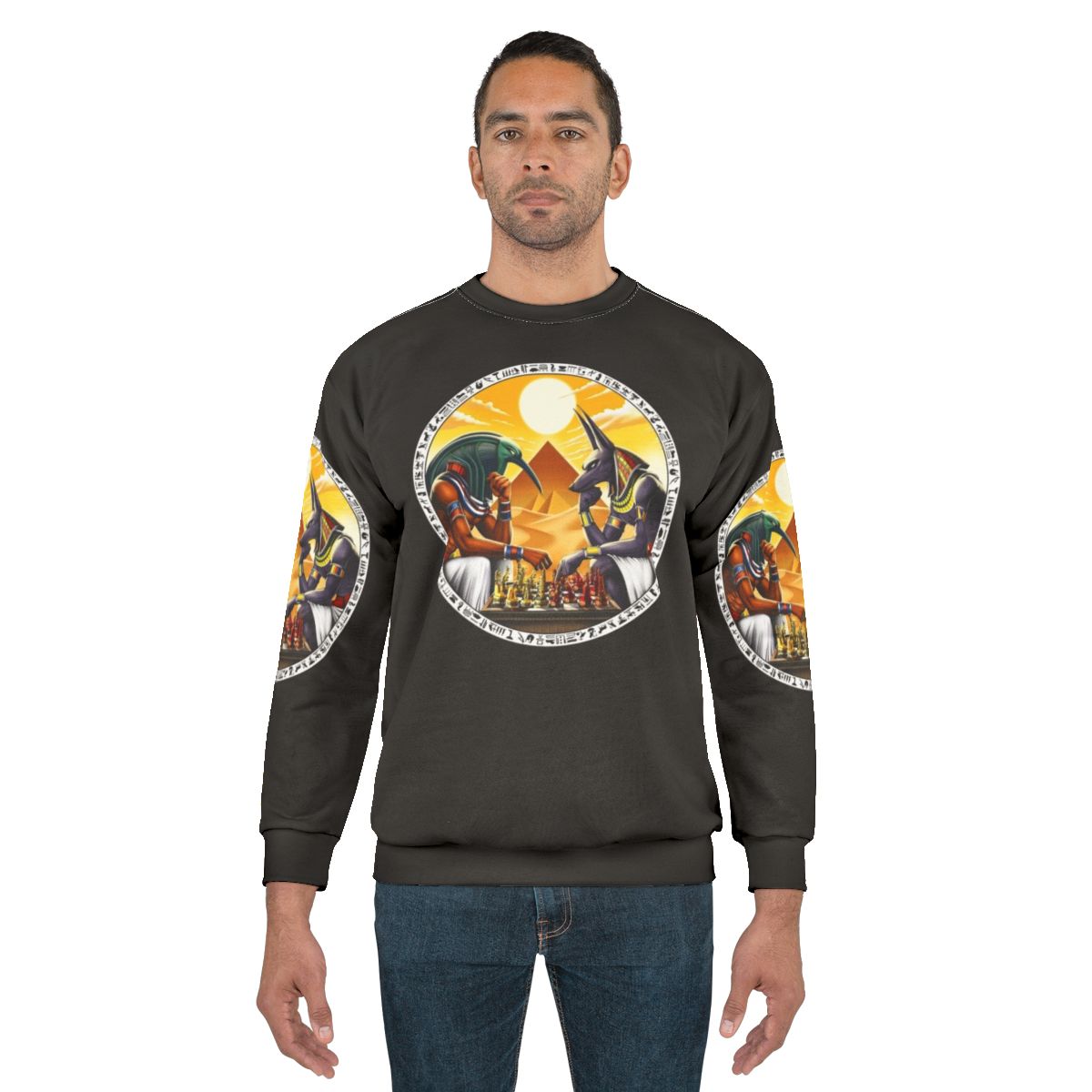 Anubis and Thoth Egyptian Mythology Graphic Sweatshirt