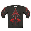 Bloodborne Hunter Sweatshirt with Crow and Lovecraft-inspired Imagery
