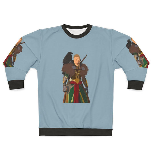 Eivor Sweatshirt with Raven Graphic Design