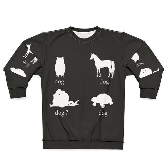 Elden Ring dog meme design on a gray sweatshirt