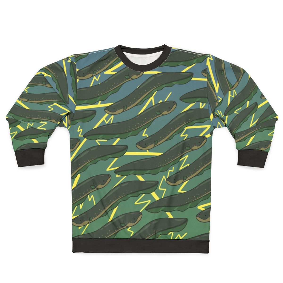Electric eel pattern sweatshirt