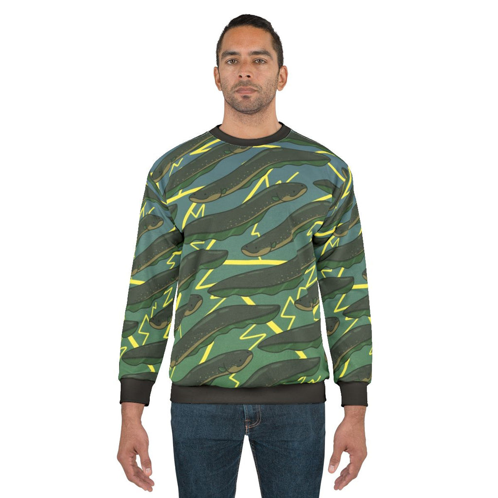 Electric eel pattern sweatshirt