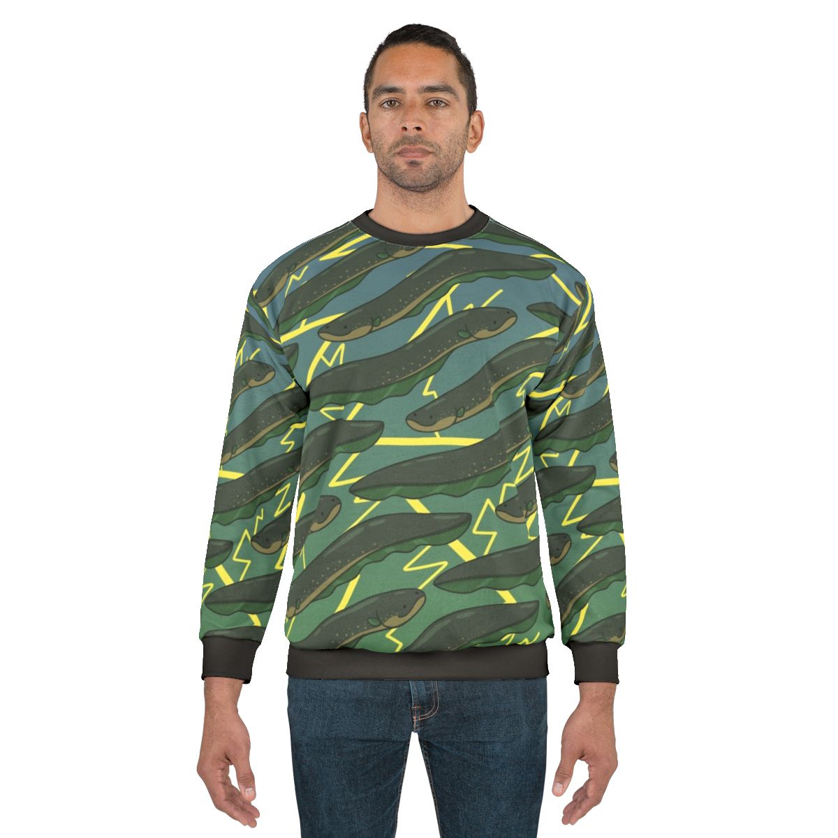 Electric eel pattern sweatshirt