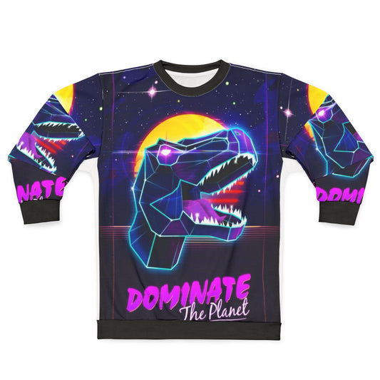 Electric Jurassic Rex Dinosaur Sweatshirt