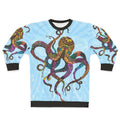 Electric Octopus Sweatshirt with Vibrant Psychedelic Beach Art