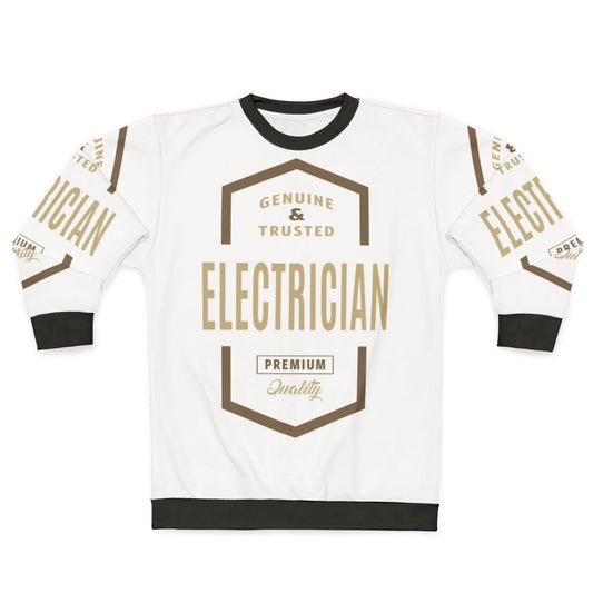 Electrician Sweatshirt with Electrical Worker Design
