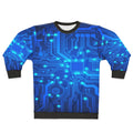 Electronic circuit design on a comfortable sweatshirt