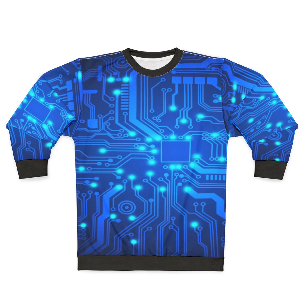 Electronic circuit design on a comfortable sweatshirt