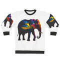 Elephant and nature graphic on a cozy sweatshirt