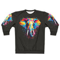 Colorful Elephant Splash Pattern Sweatshirt