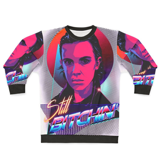 Retro Eleven Is Still Bitchin' Sweatshirt featuring Millie Bobby Brown from Stranger Things