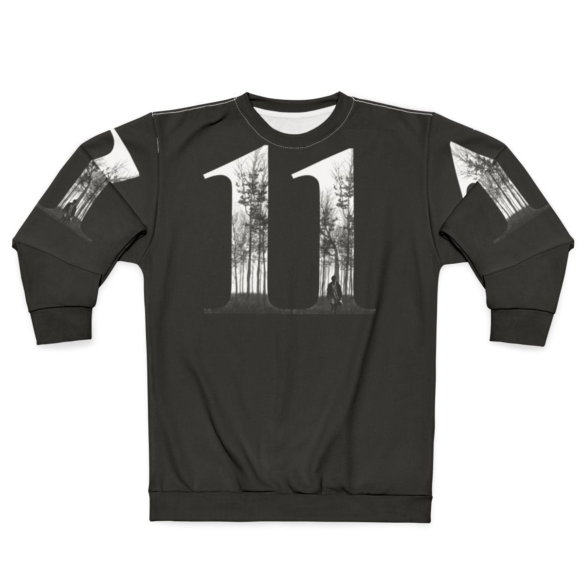 Eleven Stranger Things Sweatshirt featuring a science fiction design
