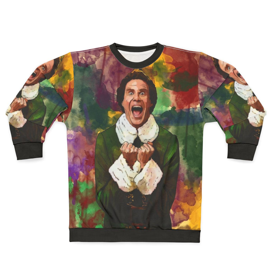 Elf-themed Sweatshirt with a Festive Design